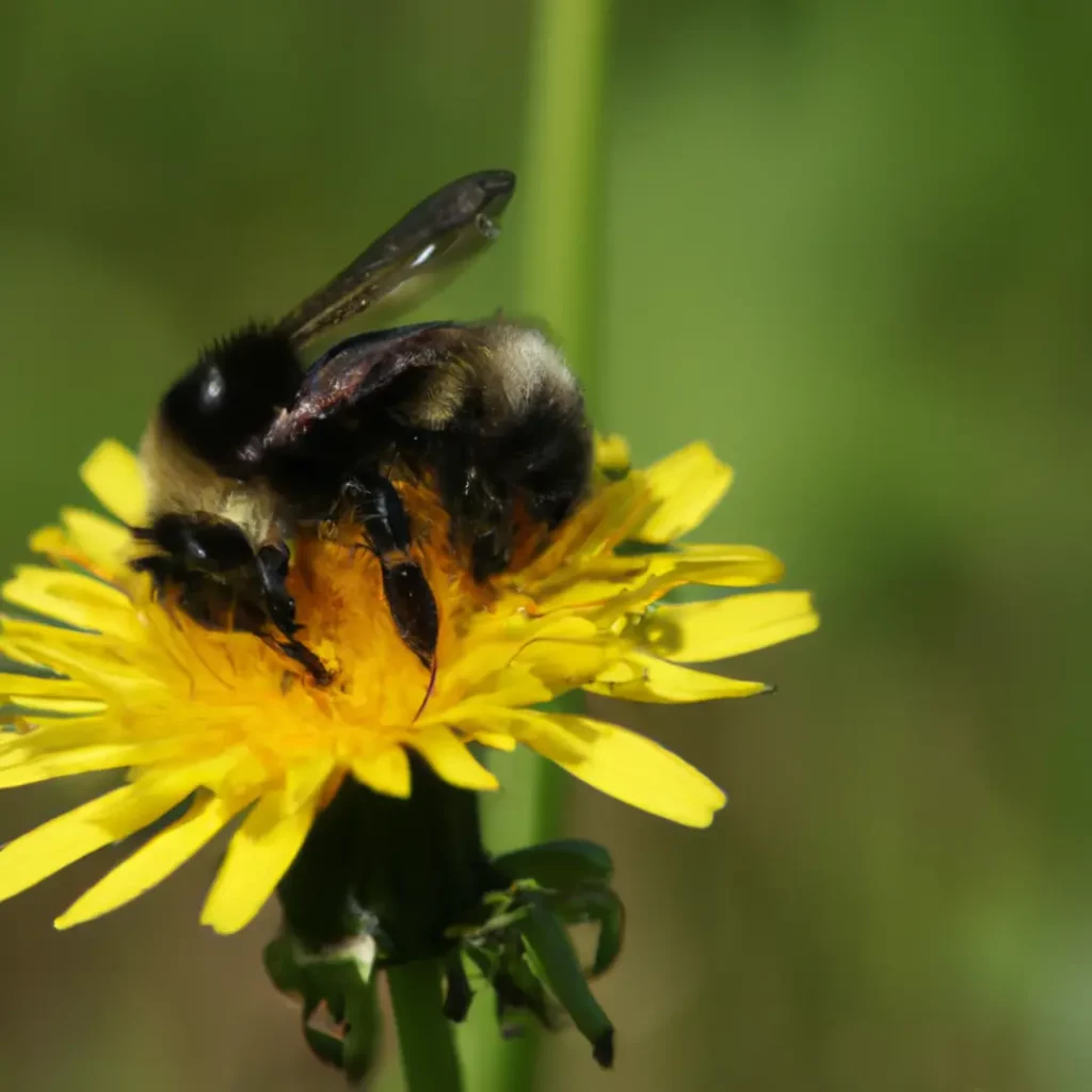 Fleissige Biene auf einer Blume