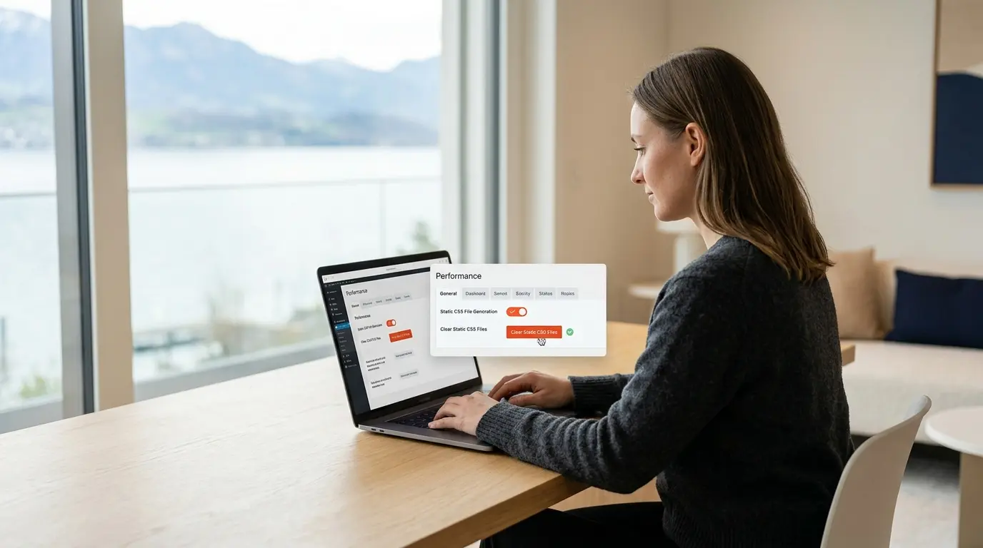 Blog 3 Clear Static CSS Files Button im Divi Performance Bereich
