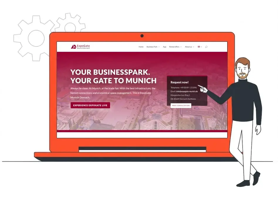 ExpoGate Munich Aschheim Webseite und Webapp Listing – WordPress Relaunch Referenz