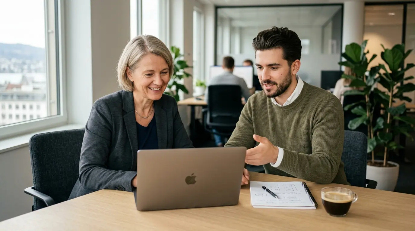 Blog 2 Webshop erstellen lassen Schweiz: Beratungsgespräch zu Shop-Systemen und Strategie